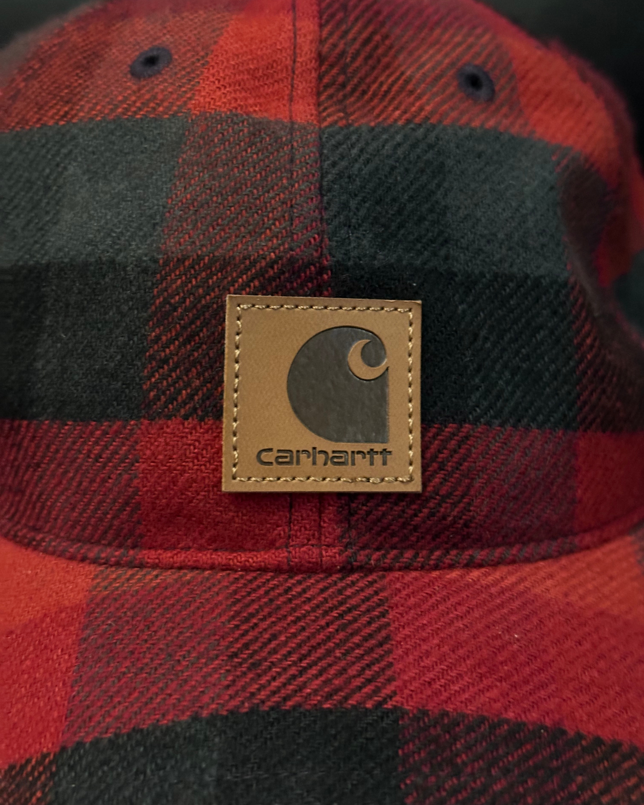 Rare Carhartt Plaid Flannel Strap Back Hat
