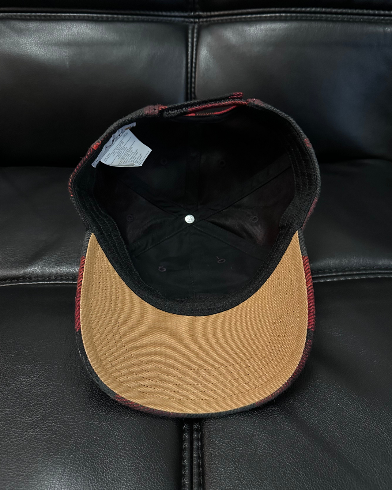 Rare Carhartt Plaid Flannel Strap Back Hat