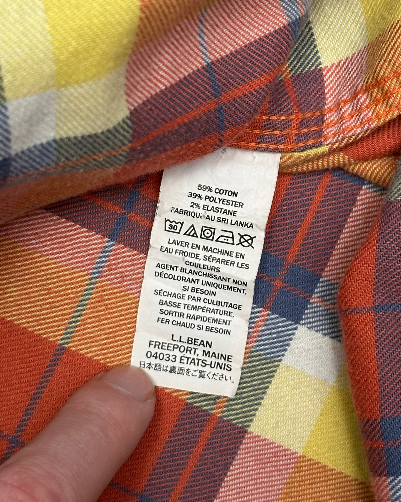 L.L. Bean Plaid Flannel Shirt - Size L