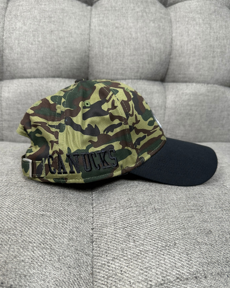 New - Vancouver Canucks NHL Camo Strap Back Cap Hat