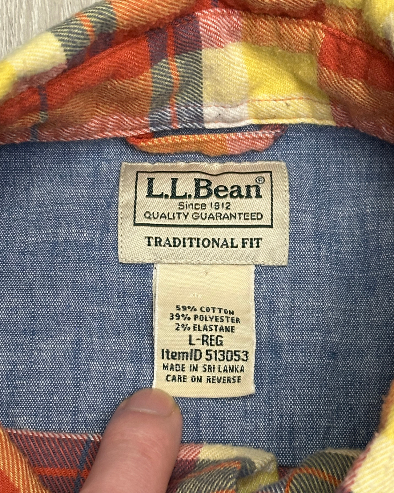 L.L. Bean Plaid Flannel Shirt - Size L