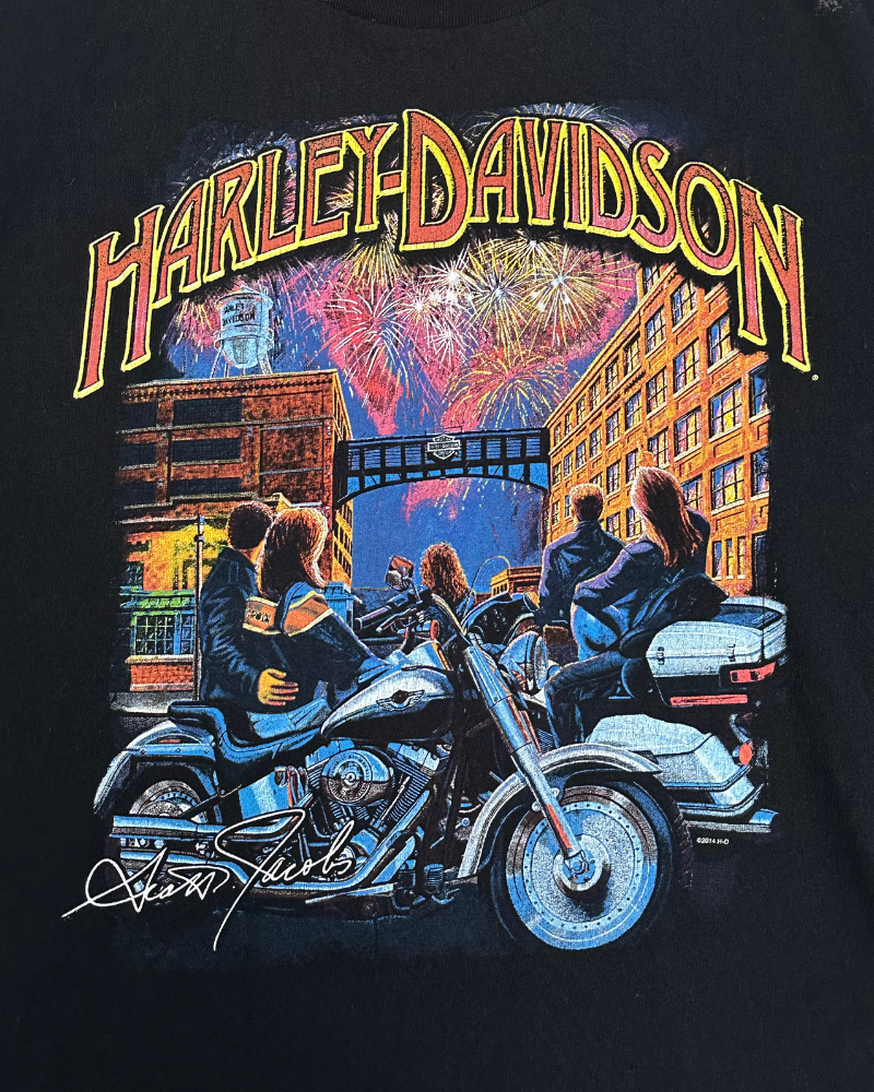 Rare '14 Harley Davidson Scott Jacobs Limited Edition Bengal Kolkata India T-Shirt - Size XL