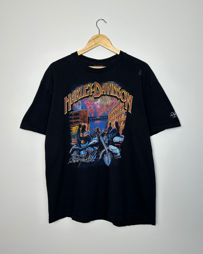Rare '14 Harley Davidson Scott Jacobs Limited Edition Bengal Kolkata India T-Shirt - Size XL