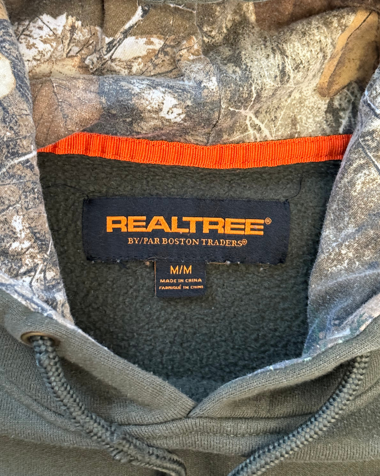 RealTree Camo Logo Green Hoodie - Size M