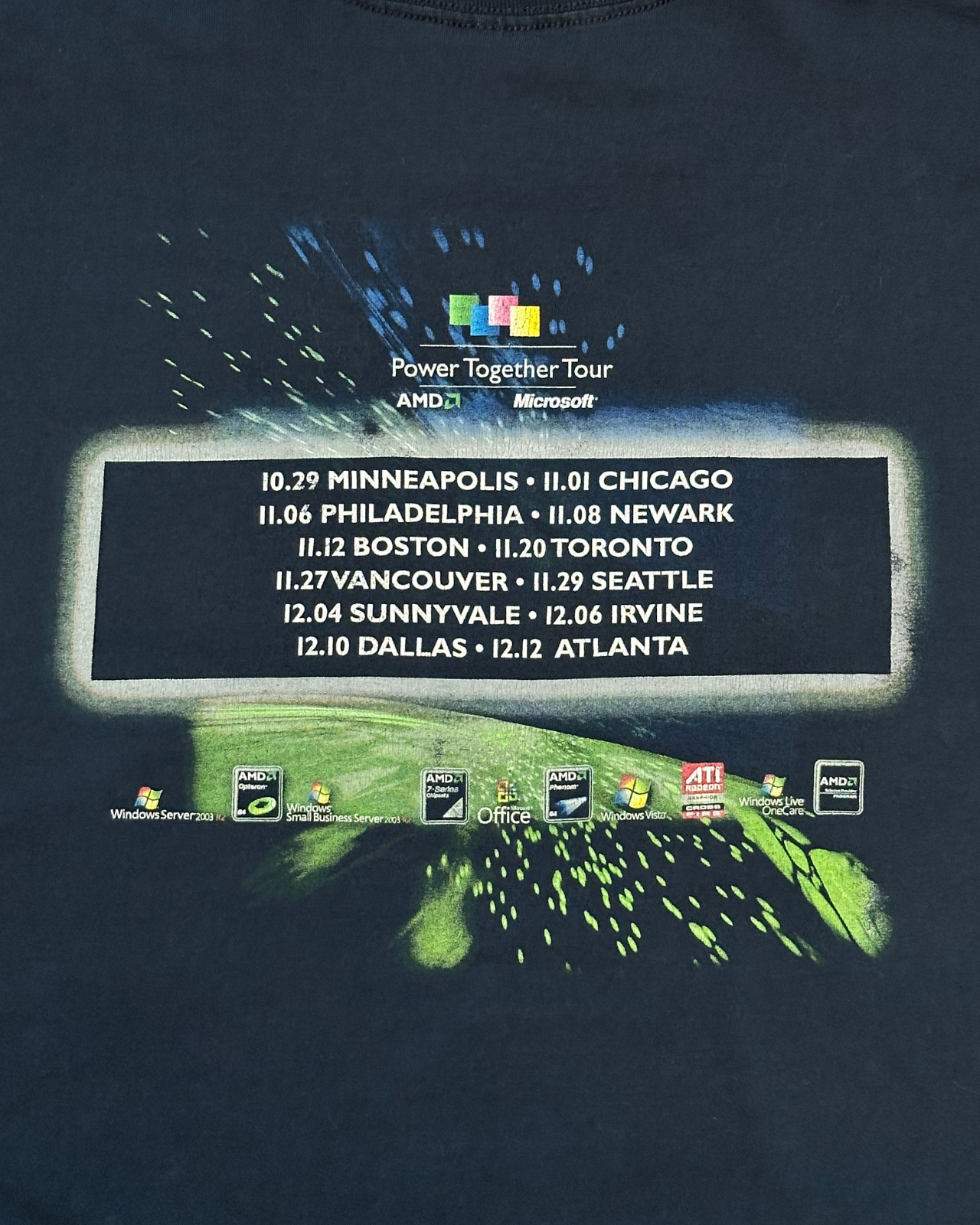 '07 AMD x Microsoft Power Together Tour T-Shirt - Size XXL
