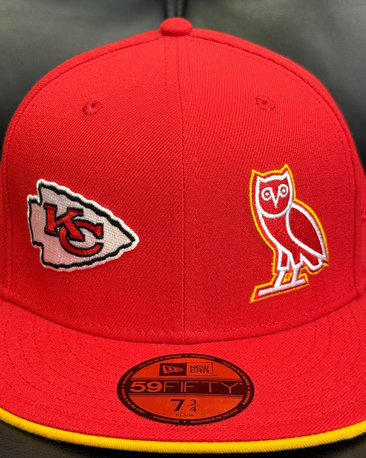 NWT - October's Very Own OVO x New Era x NFL Kansas City Chiefs Fitted Hat - Size 7 3/4