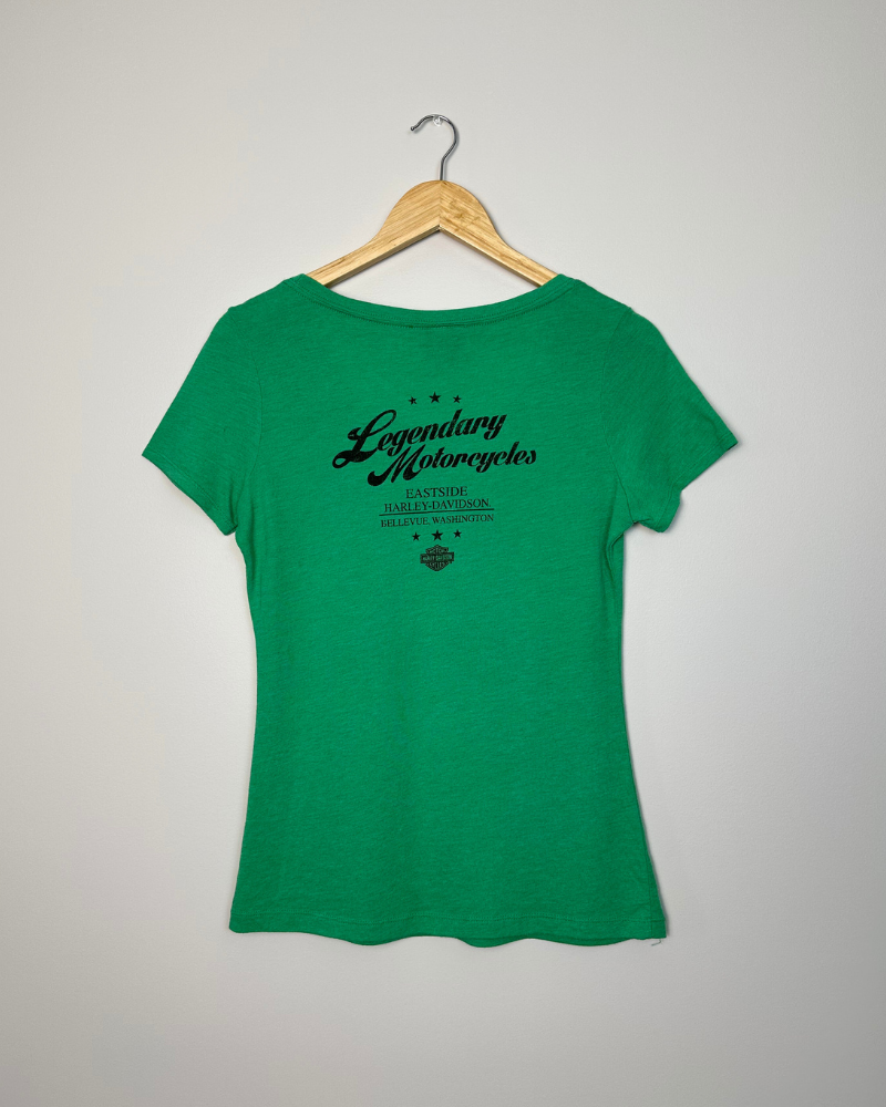 '17 Harley Davidson Bellevue Washington Rhinestone Women's T-Shirt - Size L