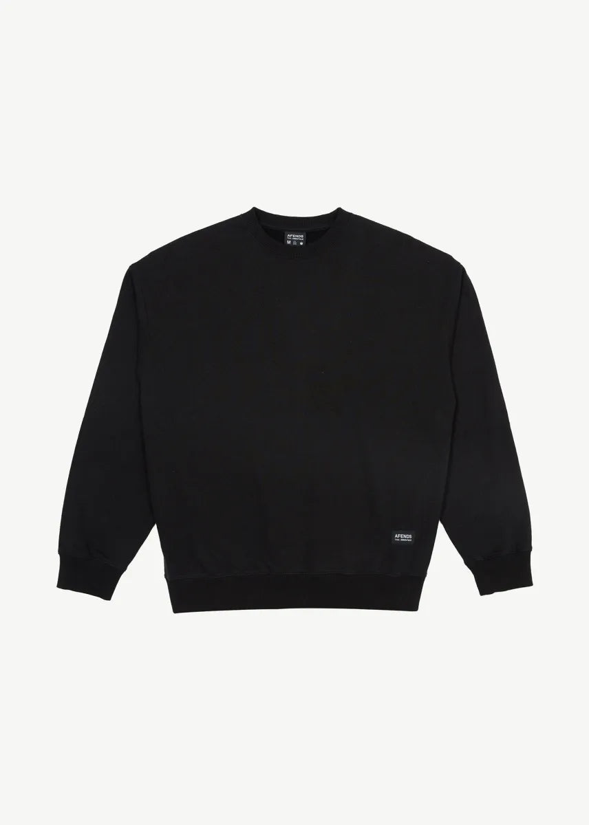 BNWT - Afends Sativa Hemp Oversized Crew Neck / Black