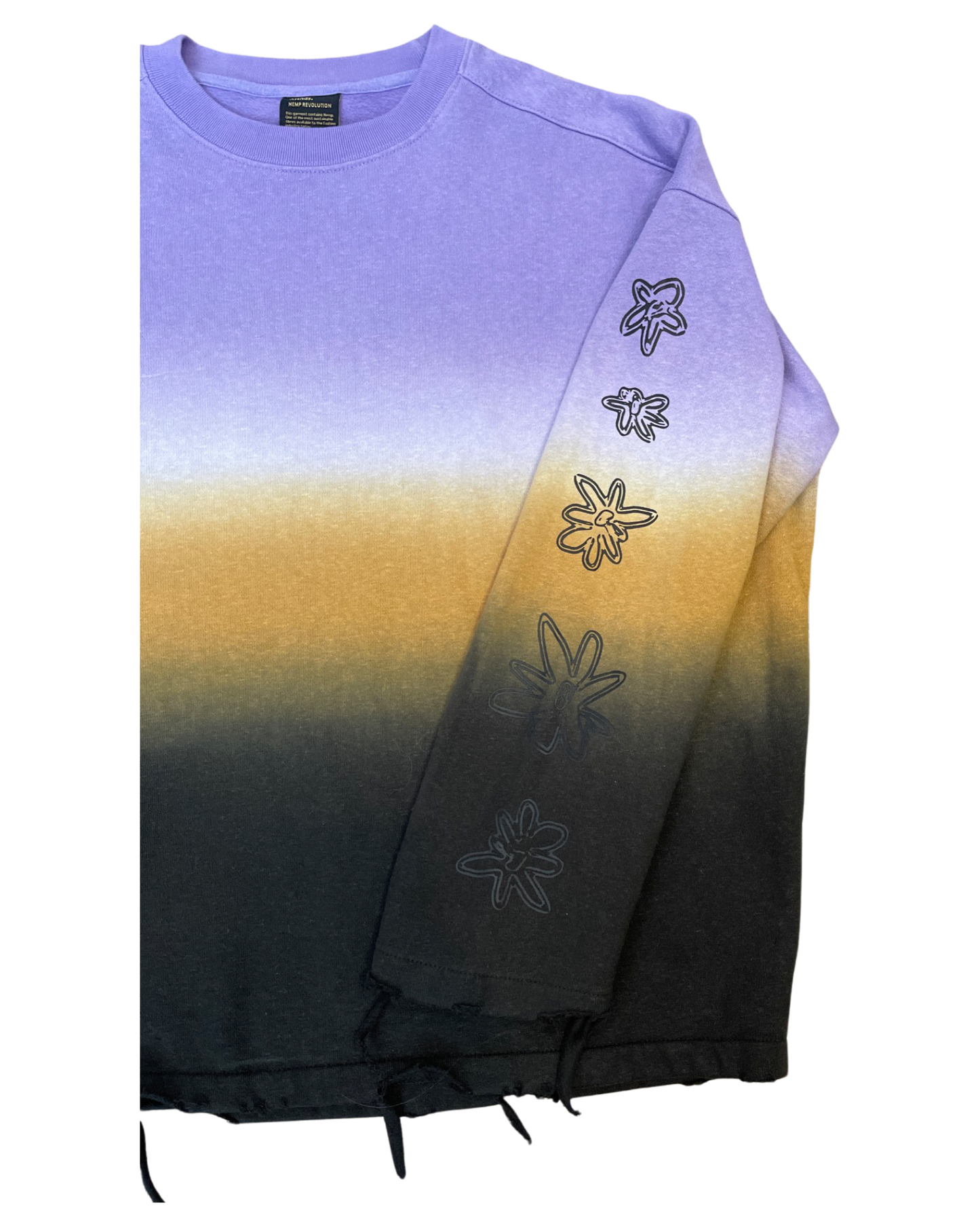 NWT - Afends Fixative Hemp Cropped Crew Neck / Plum
