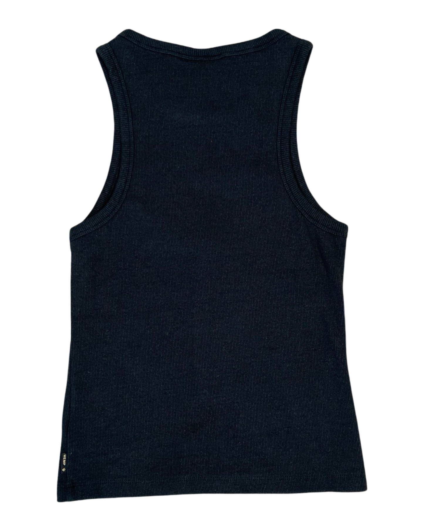 NWT - Afends Lydia - Hemp Ribbed Tank / Black