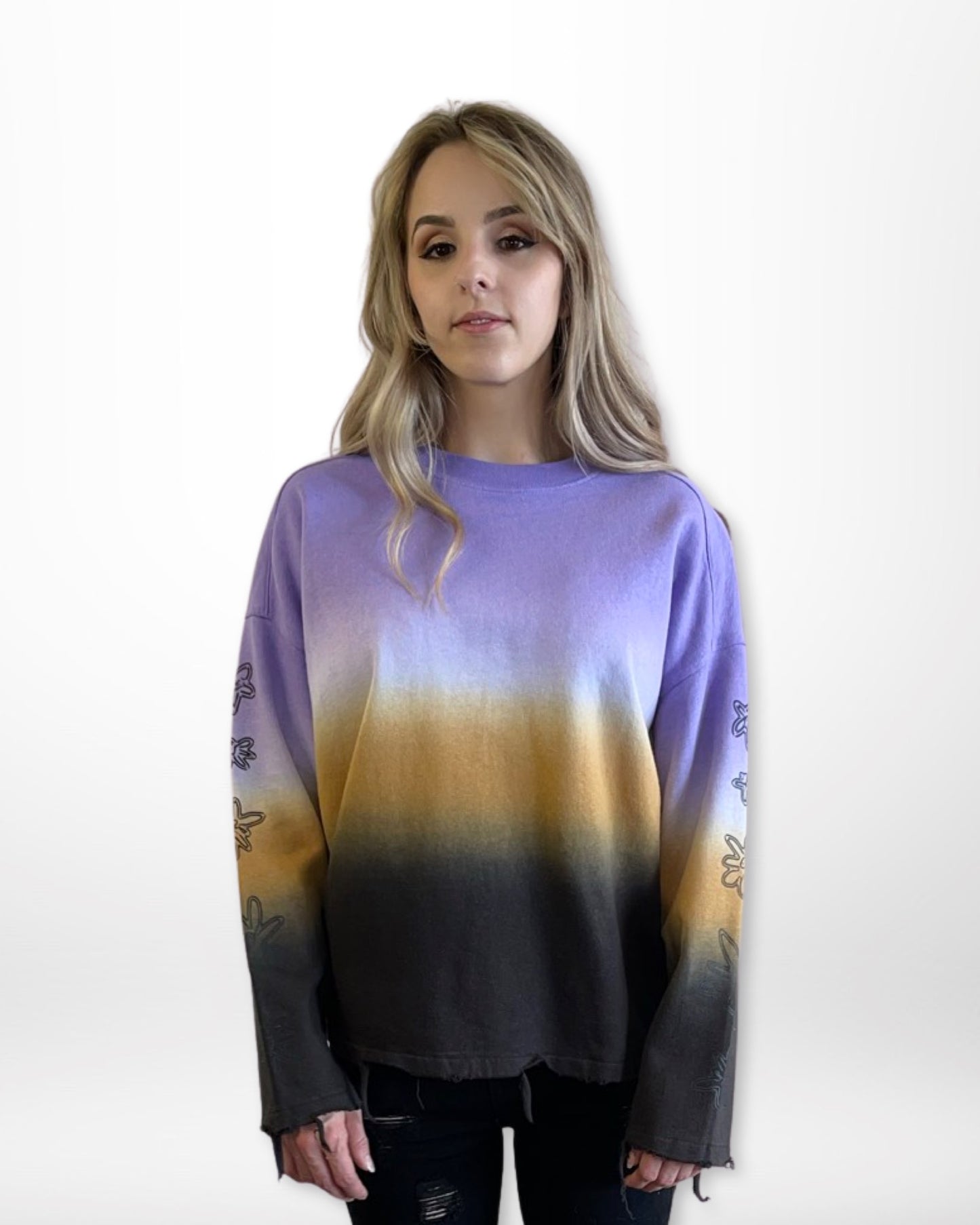 NWT - Afends Fixative Hemp Cropped Crew Neck / Plum
