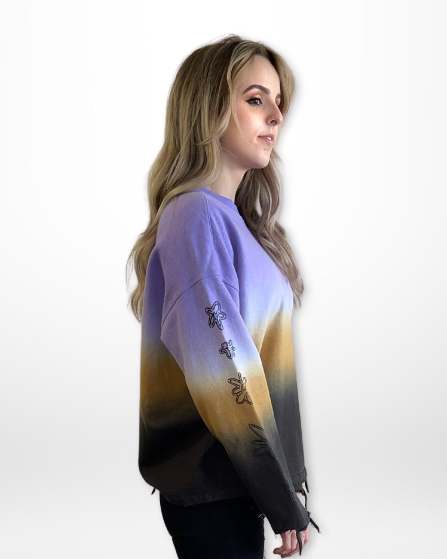 NWT - Afends Fixative Hemp Cropped Crew Neck / Plum