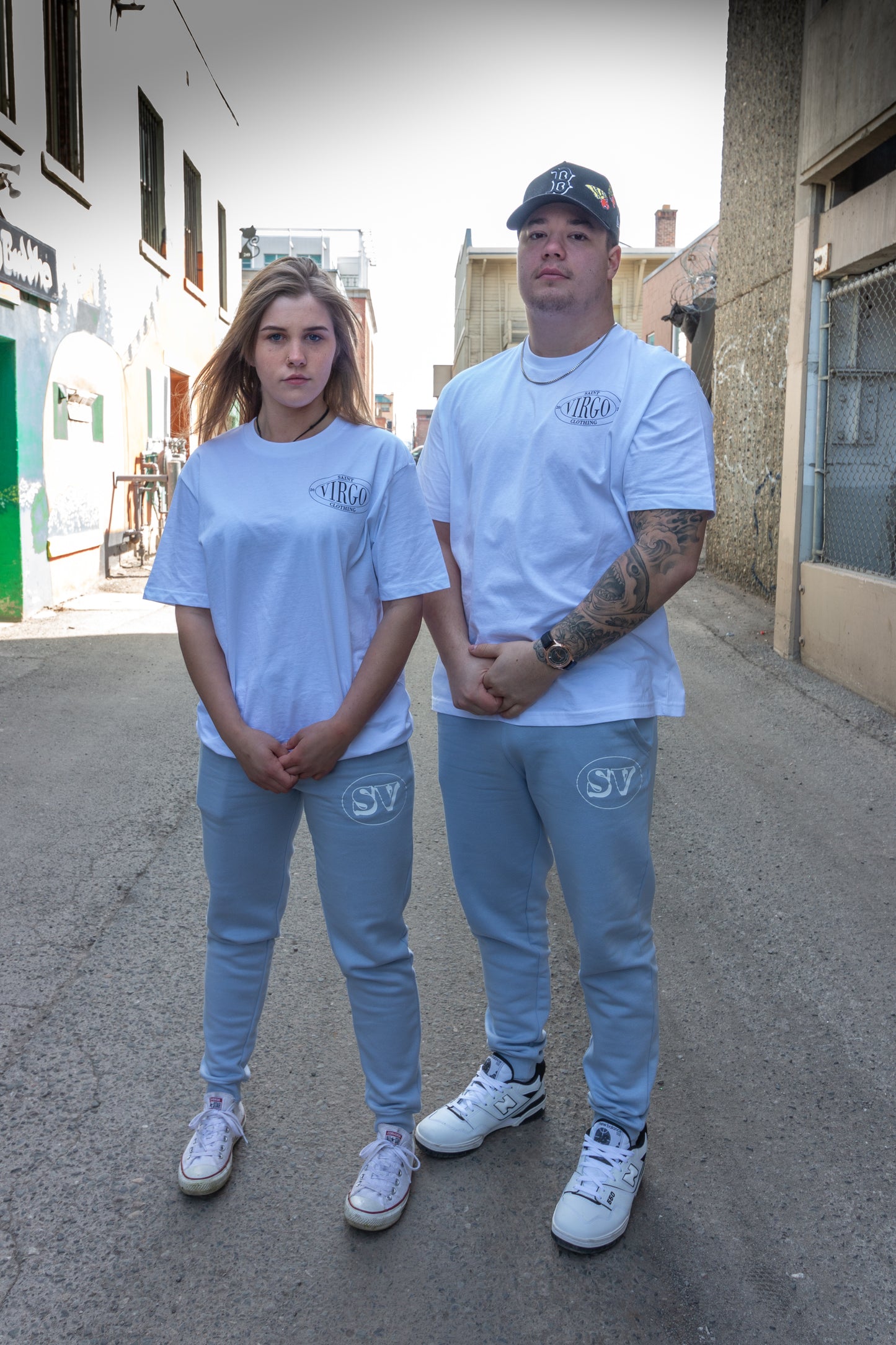 New - Saint Virgo SV Bubble Sweatpants - Baby Blue