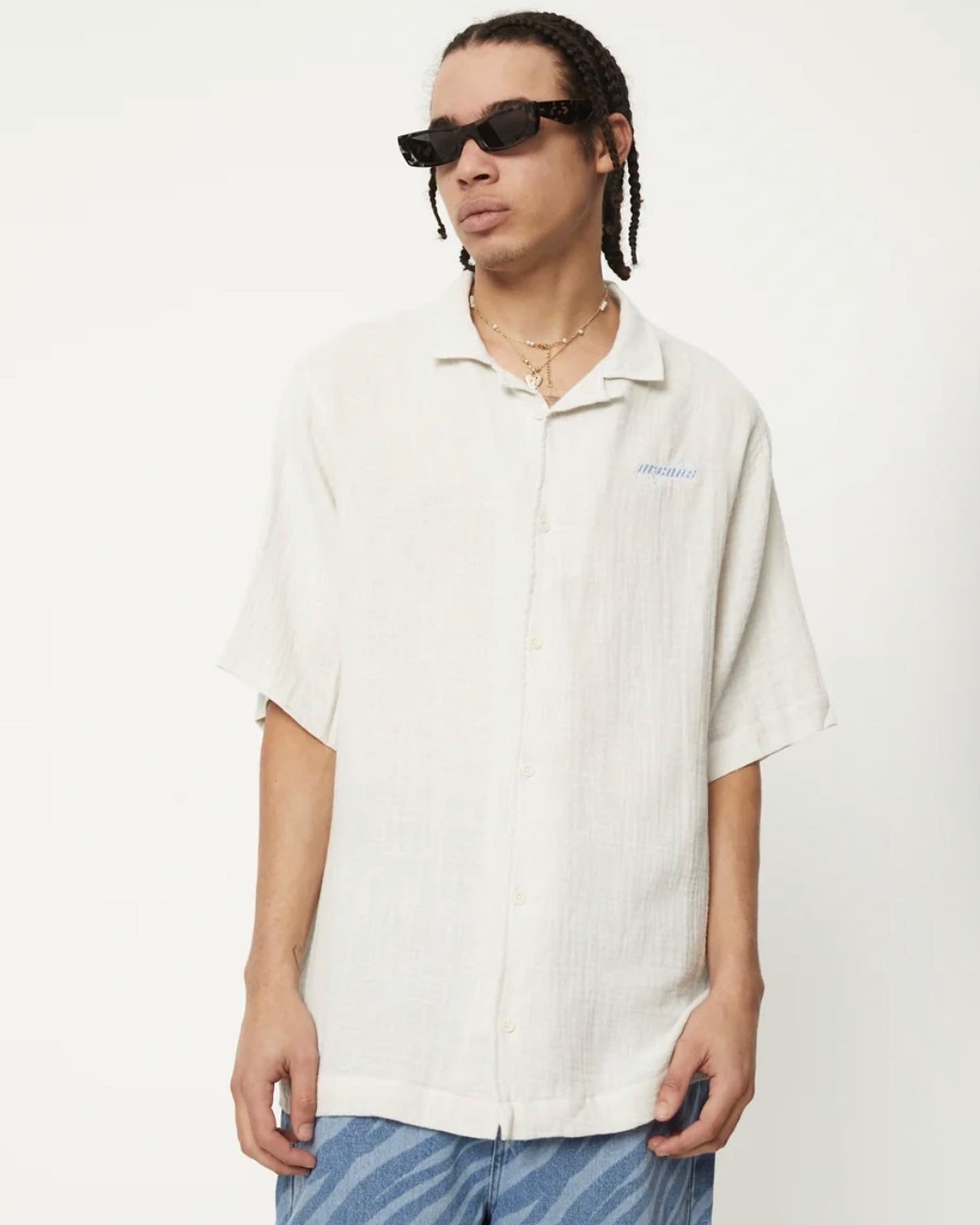 BNWT - Afends Stratosphere Organic Cuban Short Sleeve Shirt