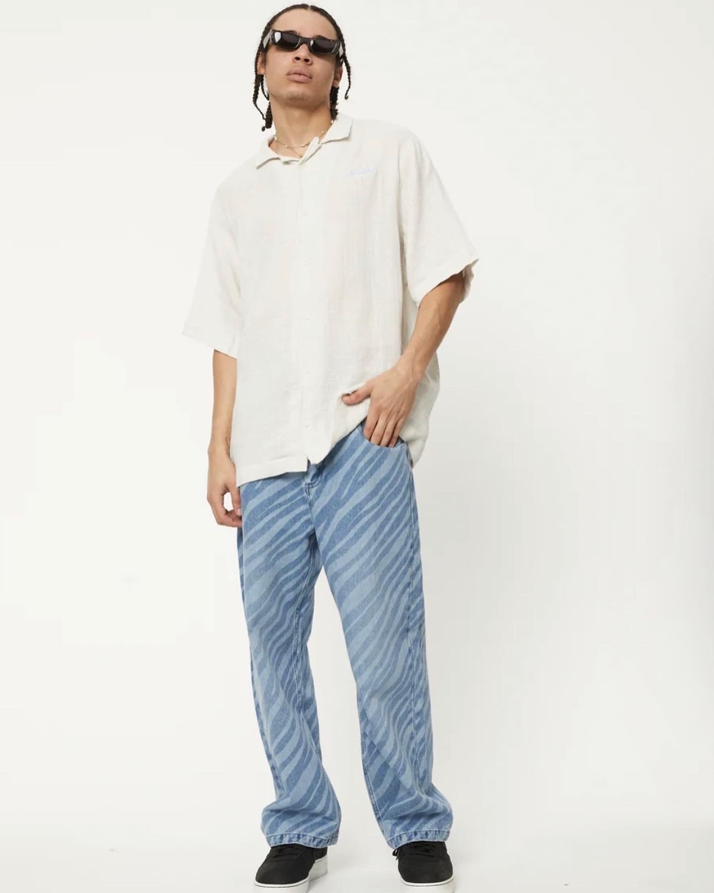 BNWT - Afends Stratosphere Organic Cuban Short Sleeve Shirt