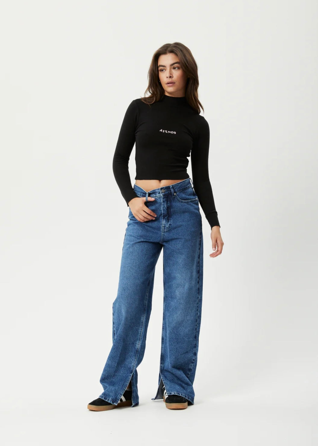 BNWT - Afends Daze Iconic Hemp Ribbed Long Sleeve Top