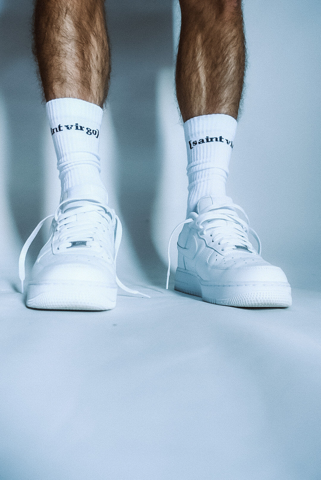 BNWT - Saint Virgo Logo Socks - Black & White
