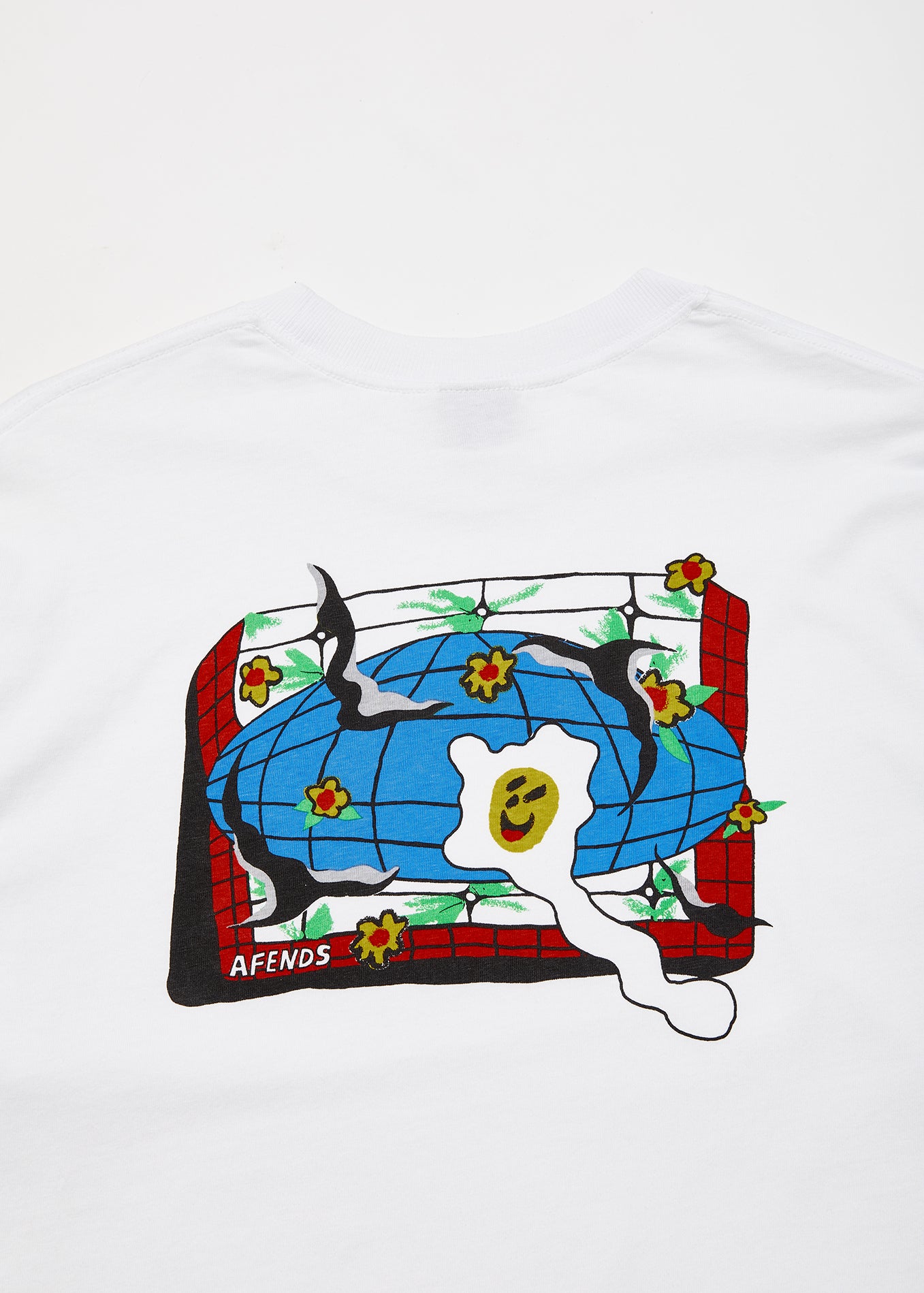 NWT - Afends Globe Recycled Long Sleeve Tee / White