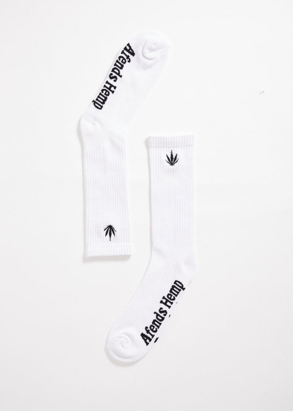 BNWT - Afends Happy Hemp Crew Socks / White