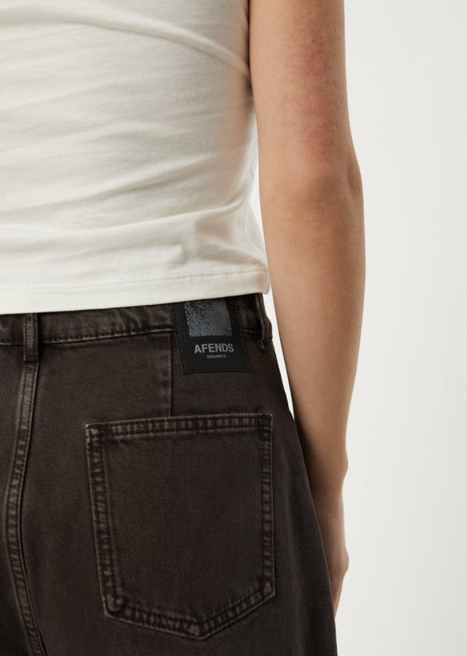 NWT - Afends Seventy Threes Organic Denim Short / Faded Coffee