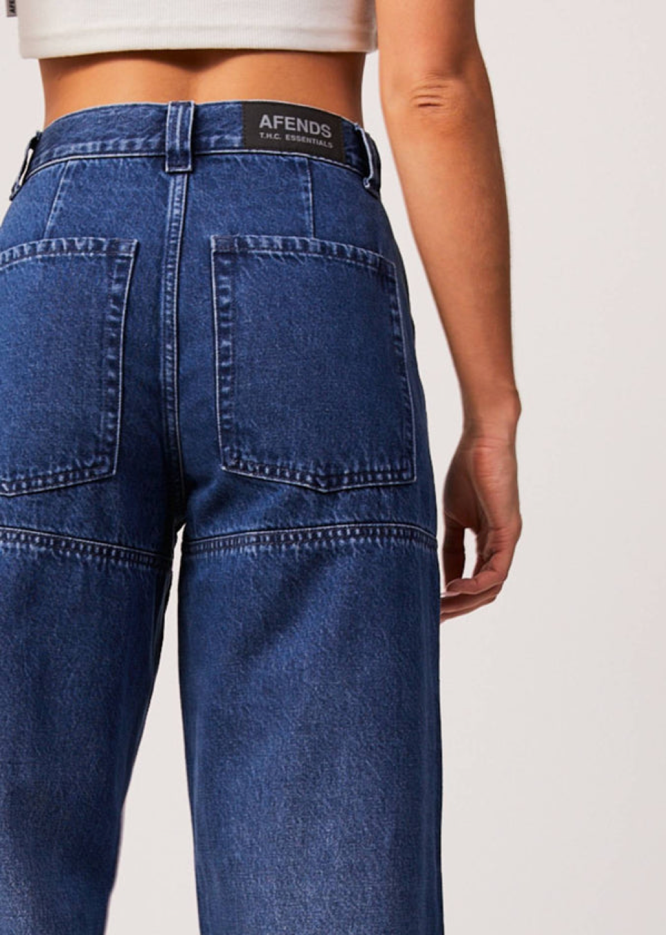 BNWT - Afends Moss Hemp Denim Carpenter Pants / Authentic Blue