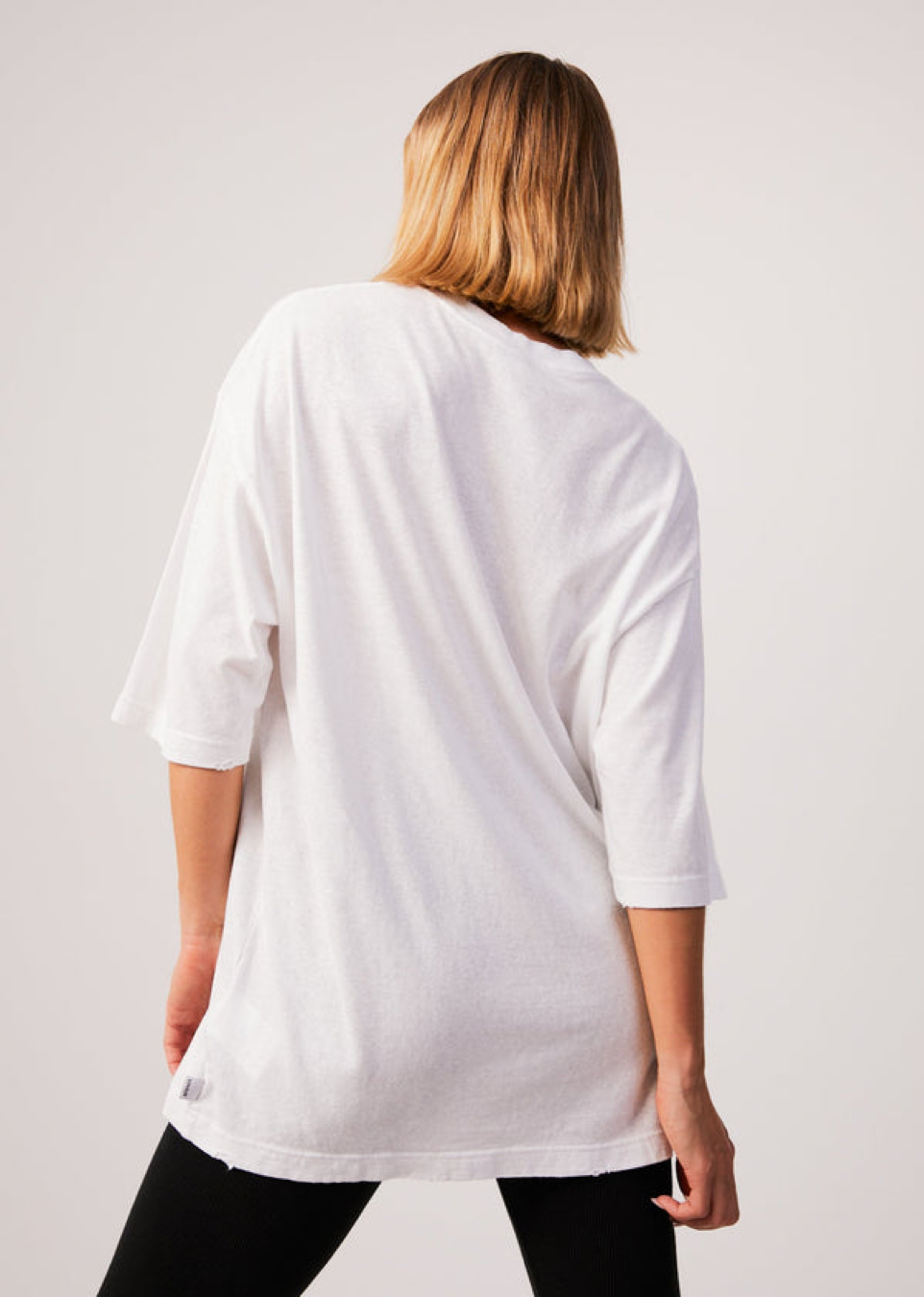 NWT - Afends Shell Hemp Oversized Tee / White