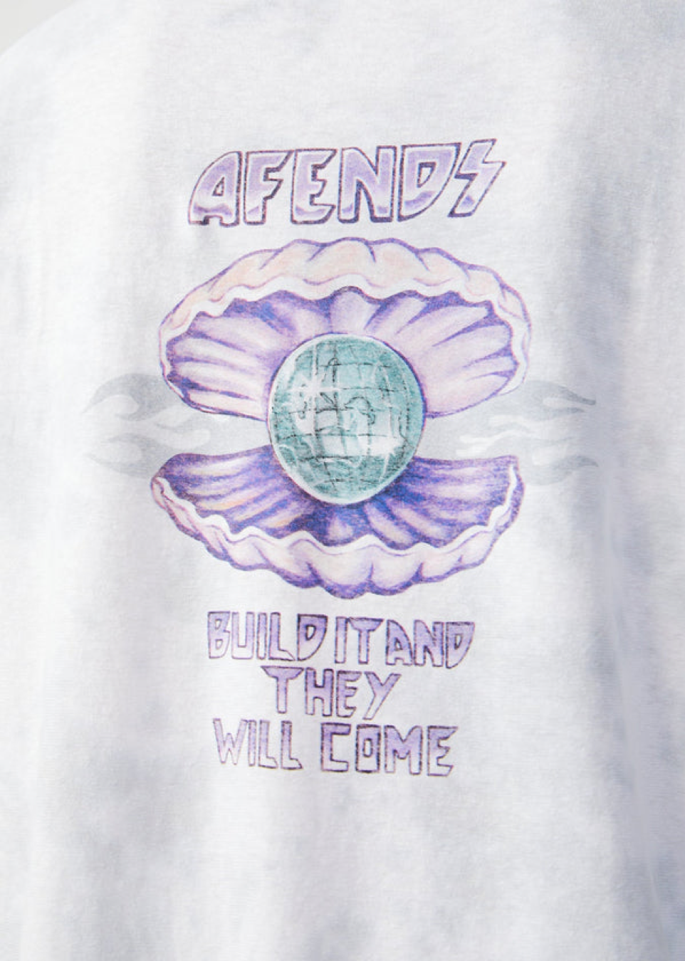 NWT - Afends Pearla Hemp Washed Oversized Tee / Smoke Wash