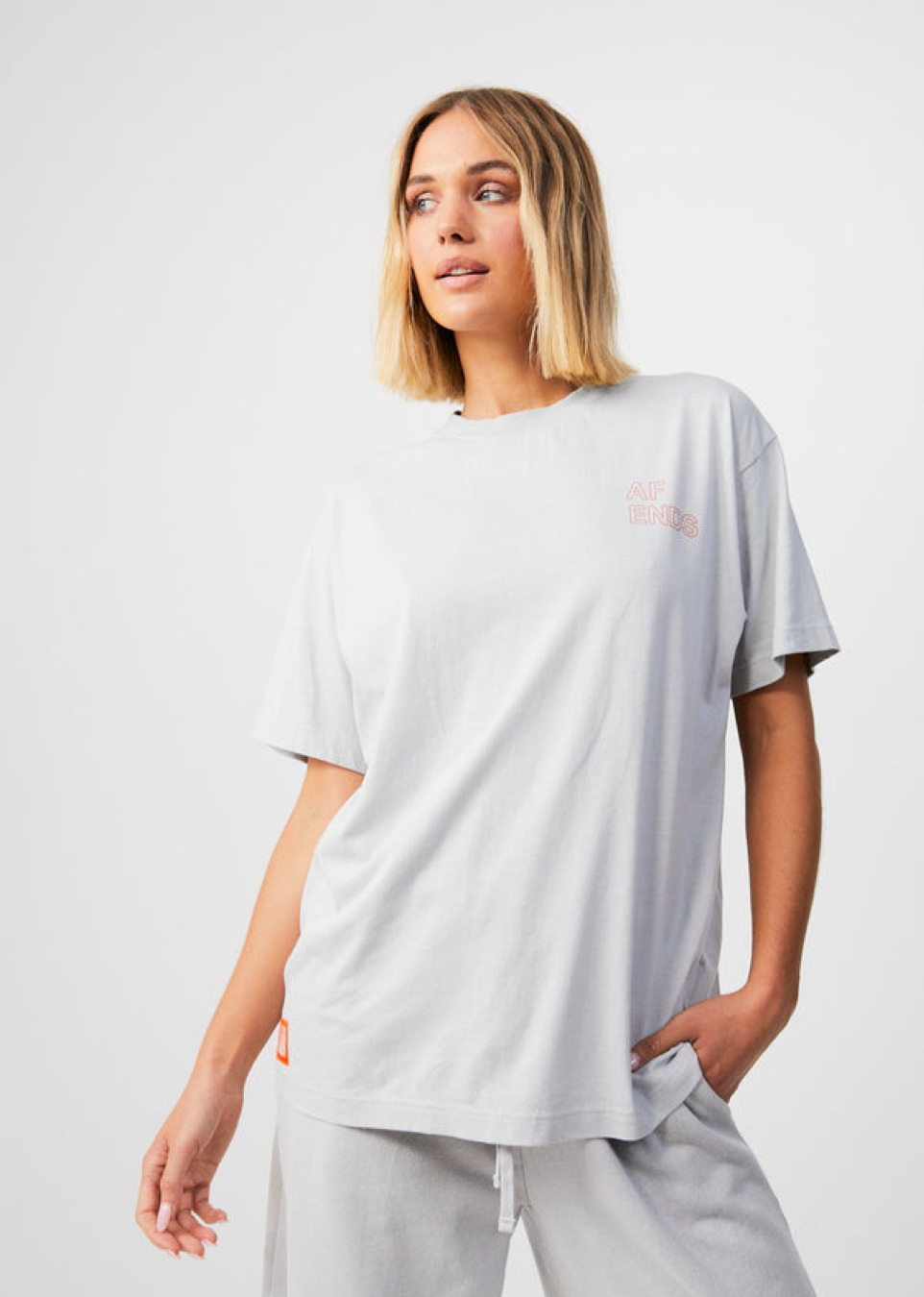 NWT - Afends Conditional Unisex Oversized Tee / Smoke