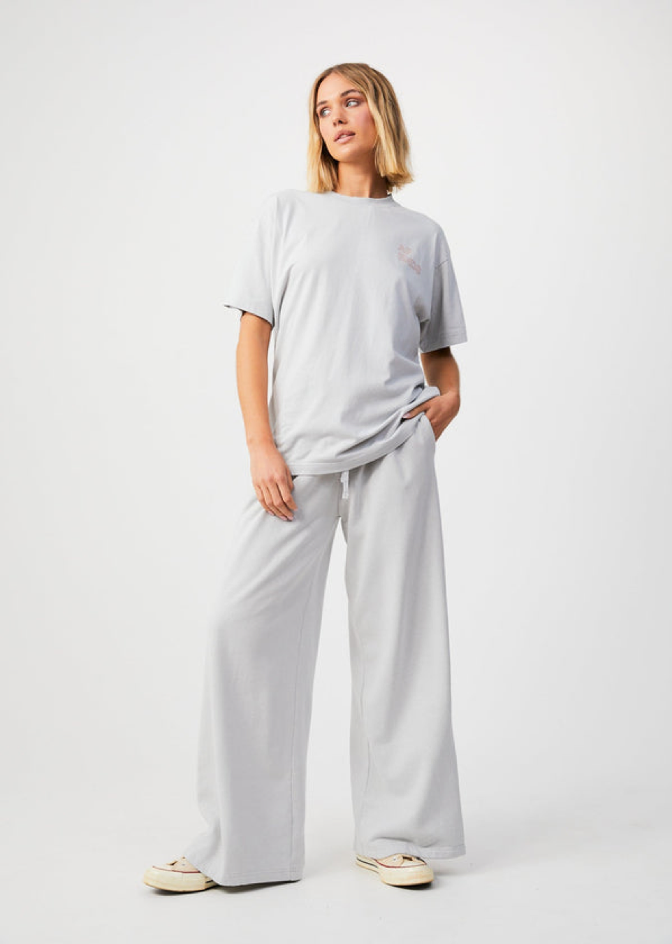 NWT - Afends Conditional Unisex Oversized Tee / Smoke