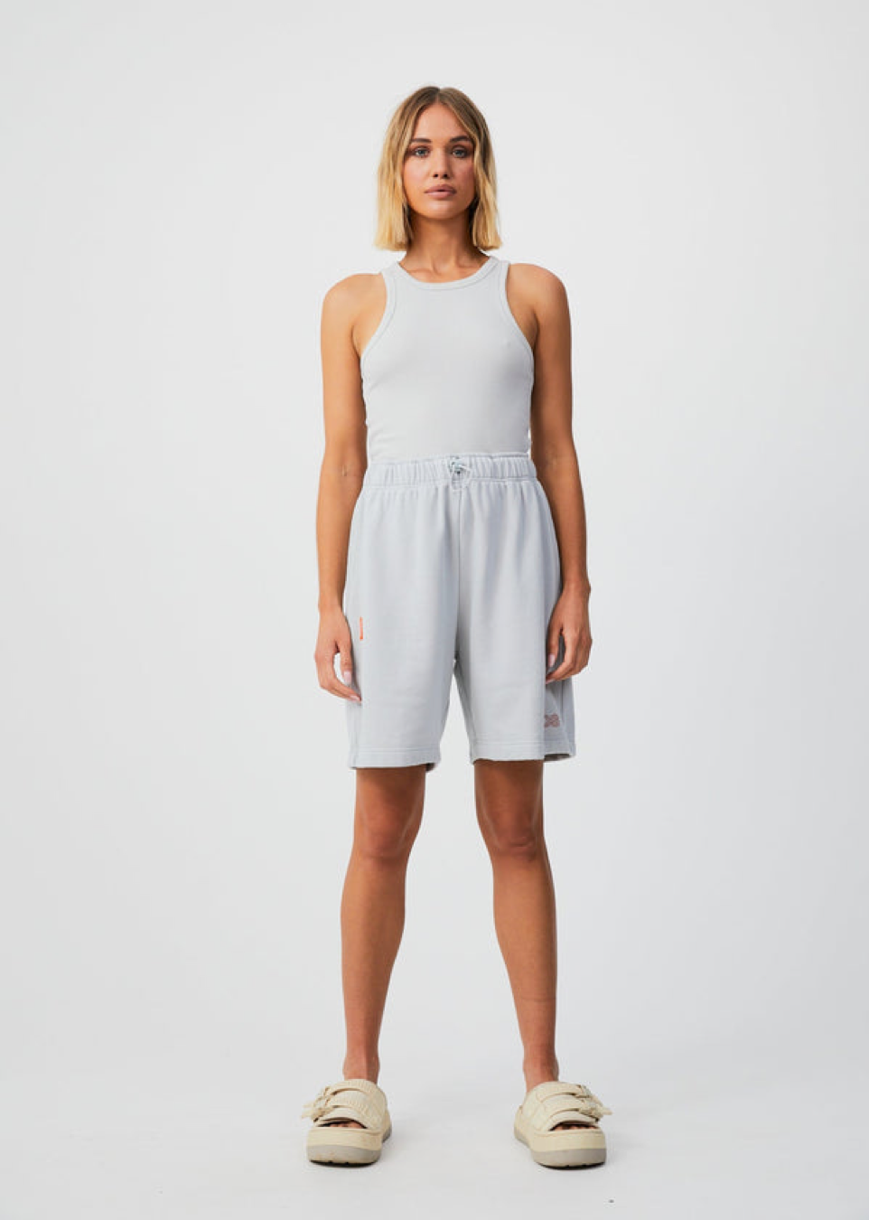 NWT - Afends Conditional Unisex Organic Sweat Short / Smoke