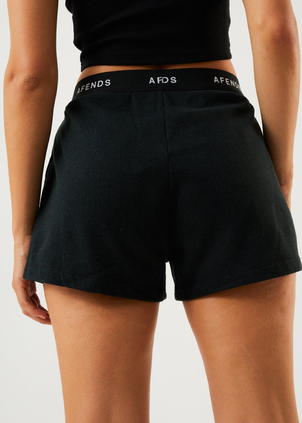 NWT - Afends Homebase Hemp Elastic Waistband Sweat Short / Black