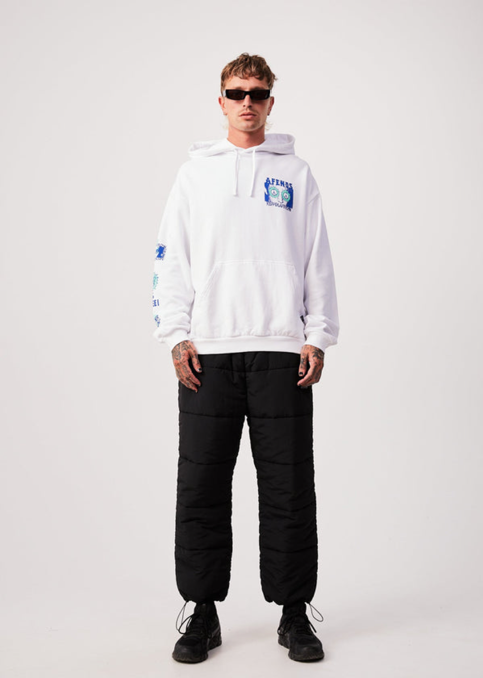 NWT - Afends Utopia Organic Pull On Hood / White