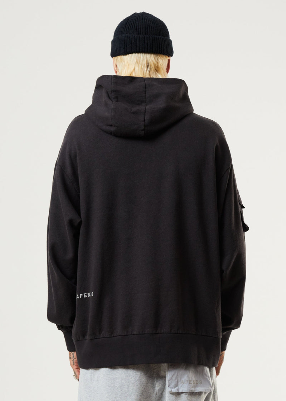 NWT - Afends House Arrest Hemp Hoodie / Faded Black