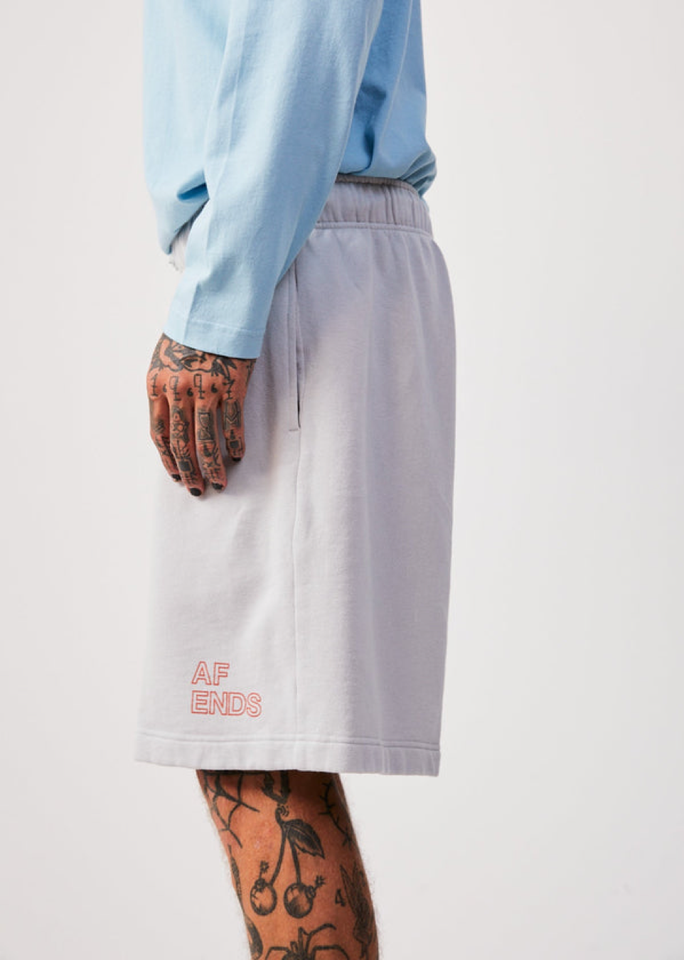 NWT - Afends Conditional Unisex Organic Sweat Short / Smoke