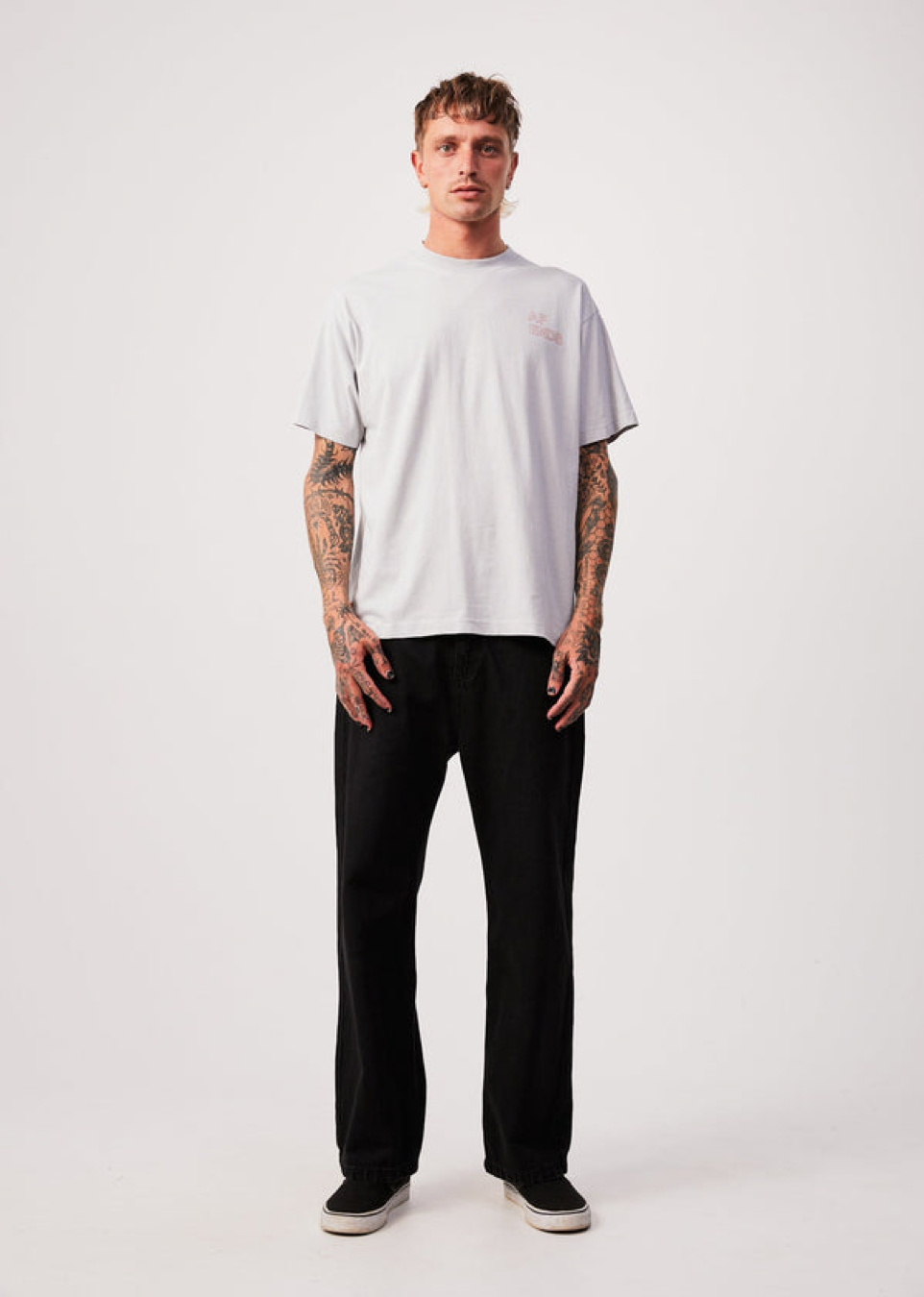 NWT - Afends Conditional Unisex Oversized Tee / Smoke