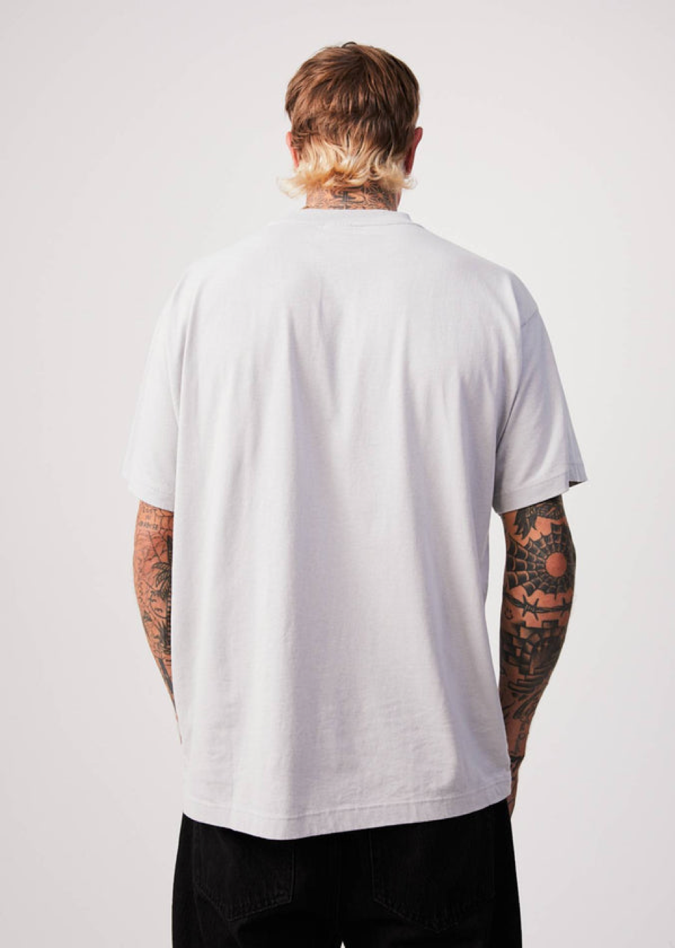 NWT - Afends Conditional Unisex Oversized Tee / Smoke