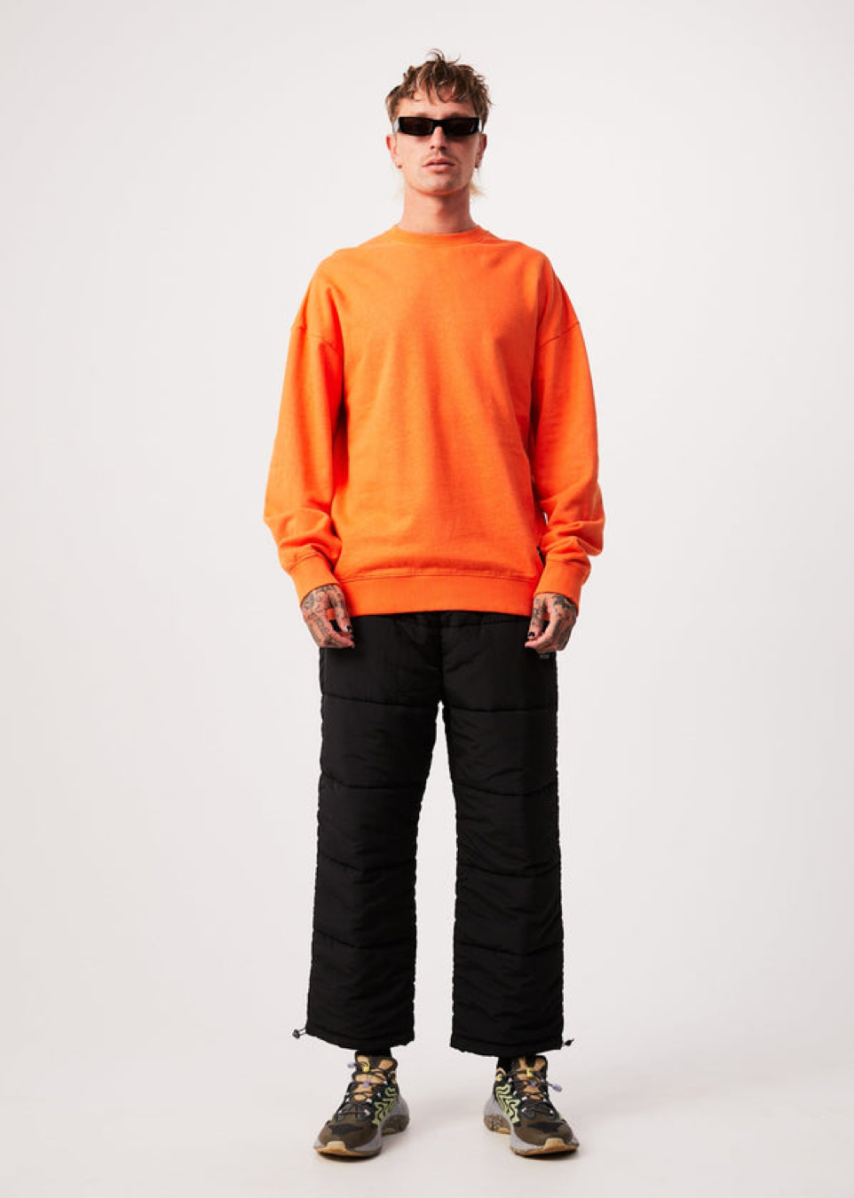 NWT - Afends Sativa Hemp Oversized Crew Neck / Sunset