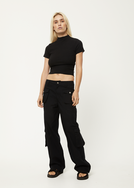 BNWT - Afends Iconic Hemp Ribbed High Neck T-Shirt