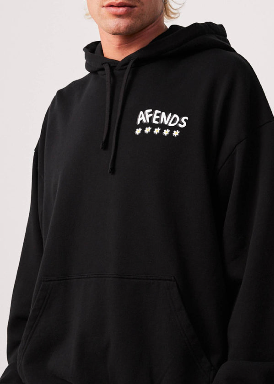 BNWT - Afends Flowers Recycled Hoodie / Black