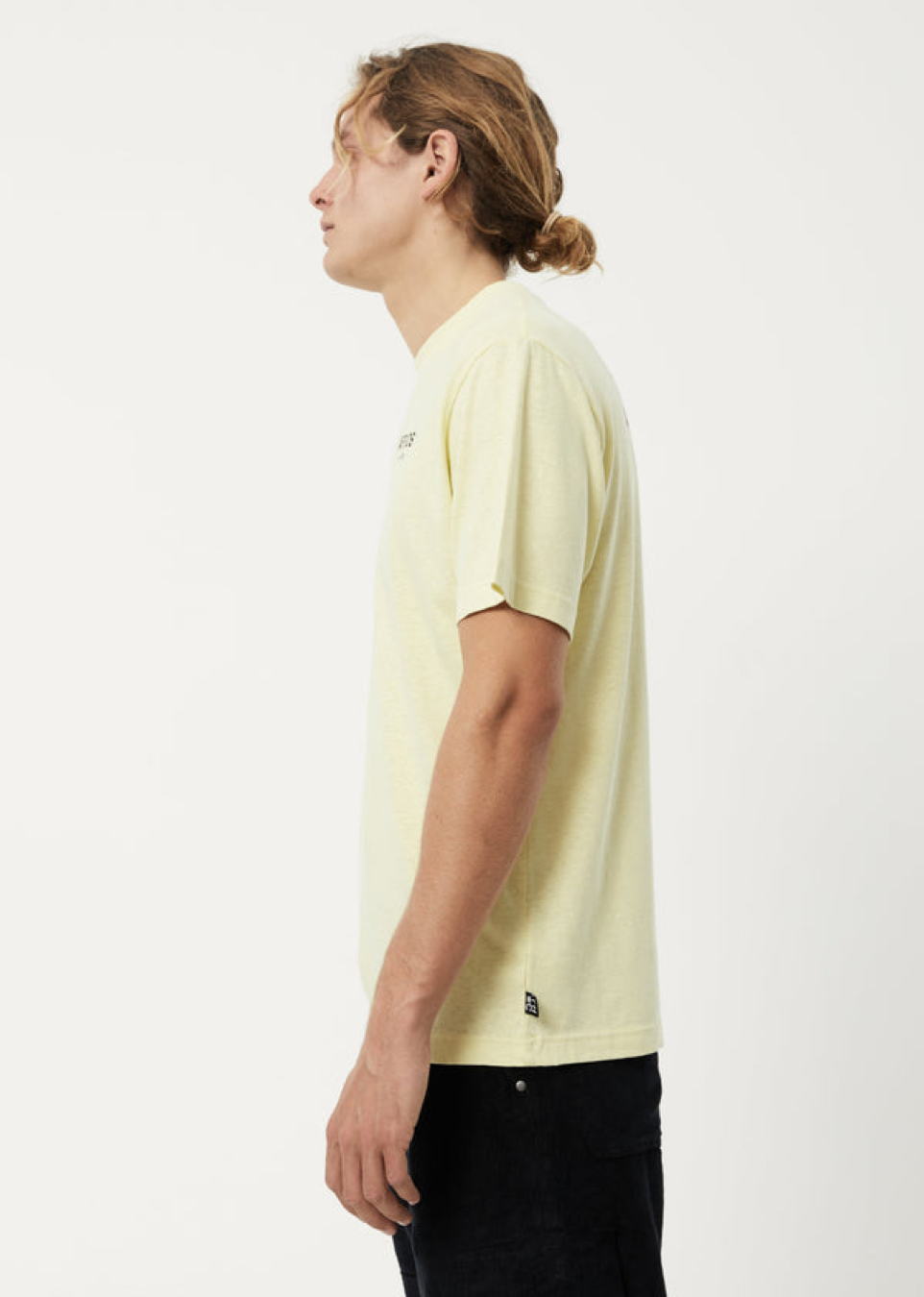 NWT - Afends Take It Back Hemp Retro Fit Tee / Citron