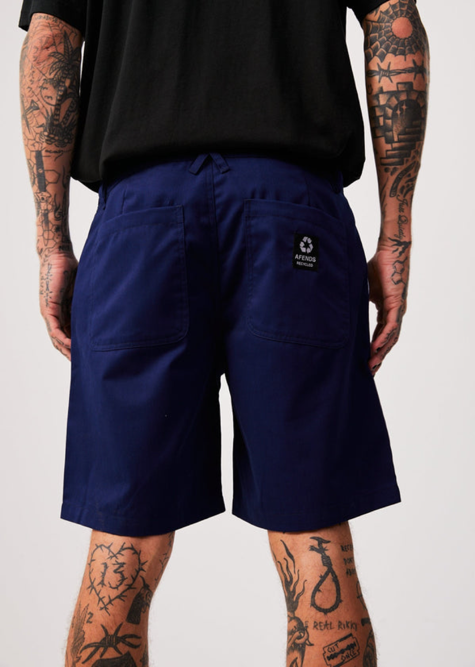 NWT - Afends Ninety Two's Recycled Fixed Waist Short / Seaport