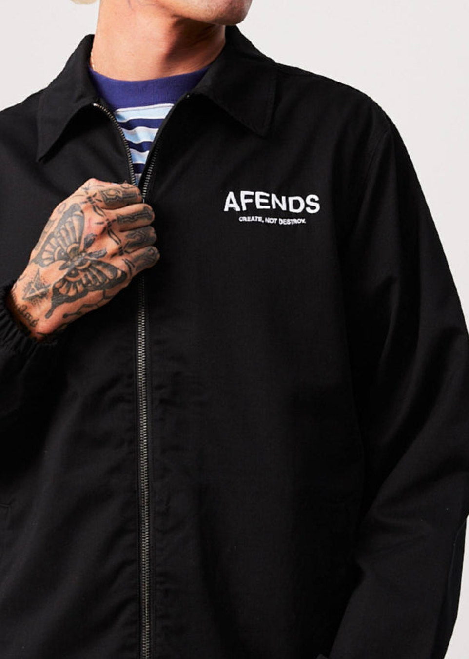 NWT - Afends Spaced Recycled Coach Jacket / Black