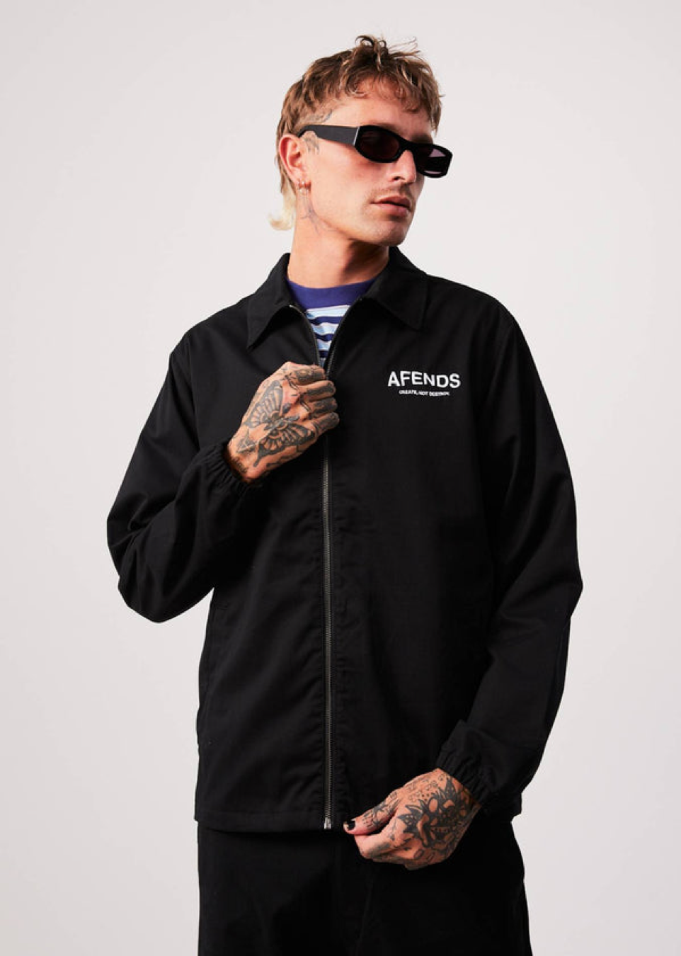 NWT - Afends Spaced Recycled Coach Jacket / Black