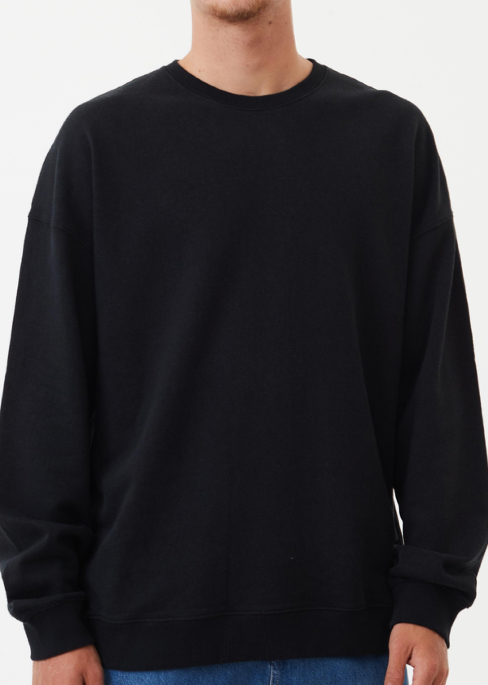 BNWT - Afends Sativa Hemp Oversized Crew Neck / Black