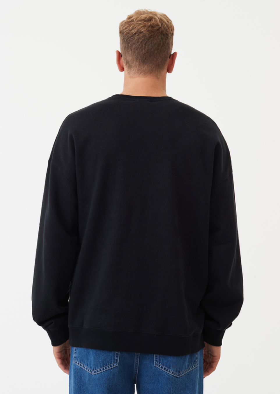 BNWT - Afends Sativa Hemp Oversized Crew Neck / Black