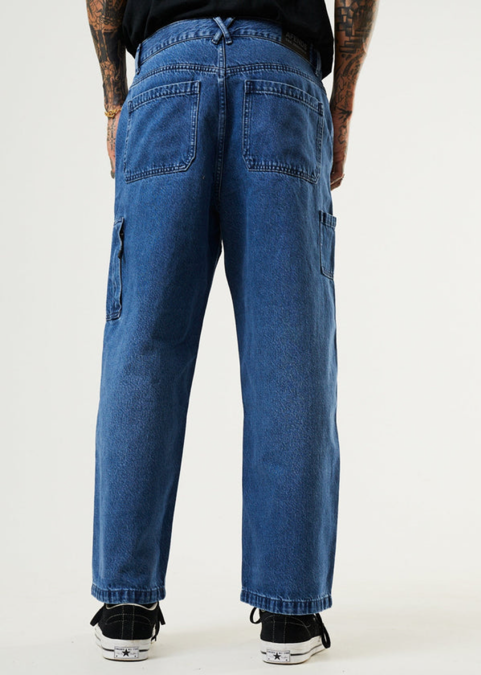 BNWT - Afends Richmond Hemp Denim Baggy Workwear Jeans / Authentic Blue