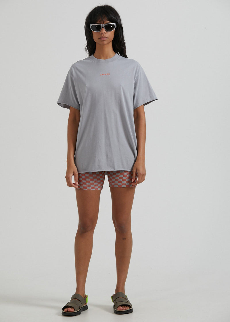 NWT - Afends Carvings Recycled Oversized Tee / Grey