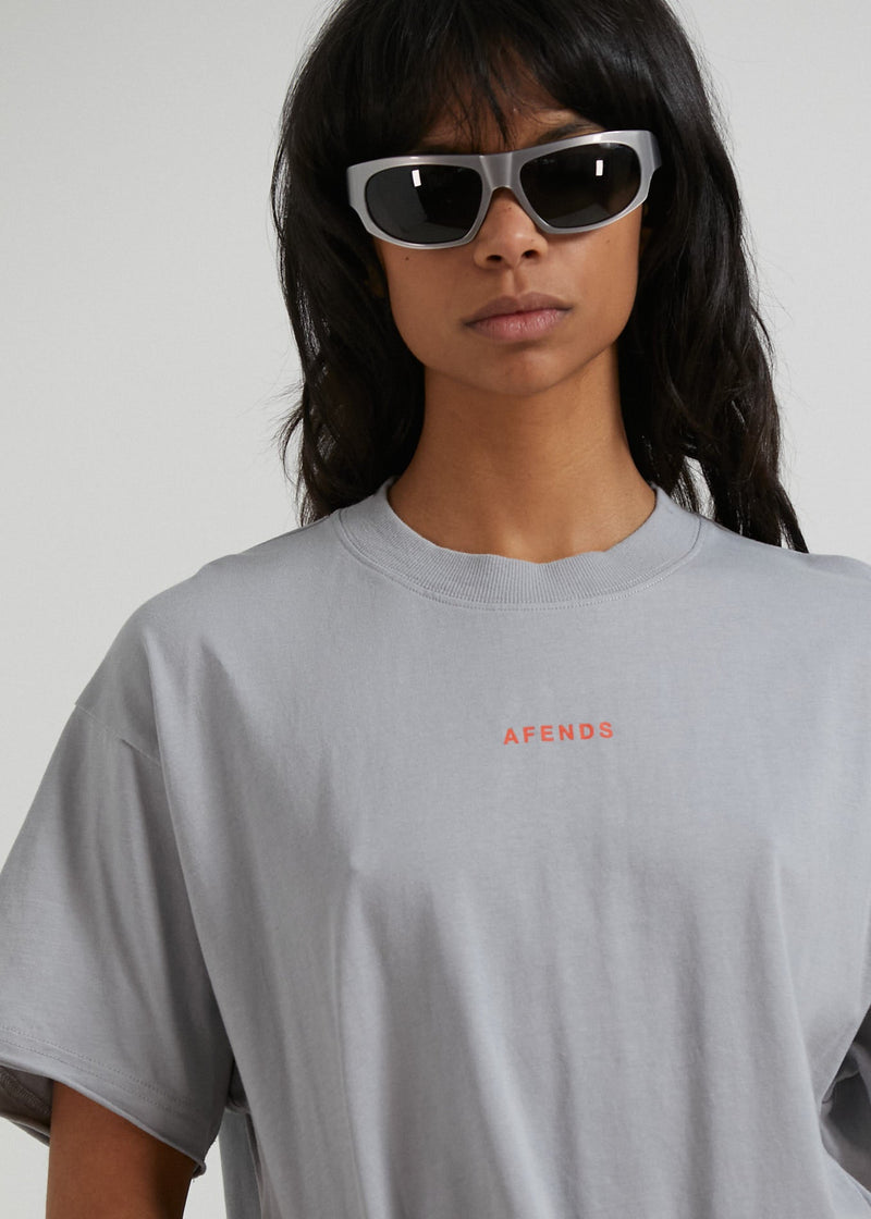 NWT - Afends Carvings Recycled Oversized Tee / Grey