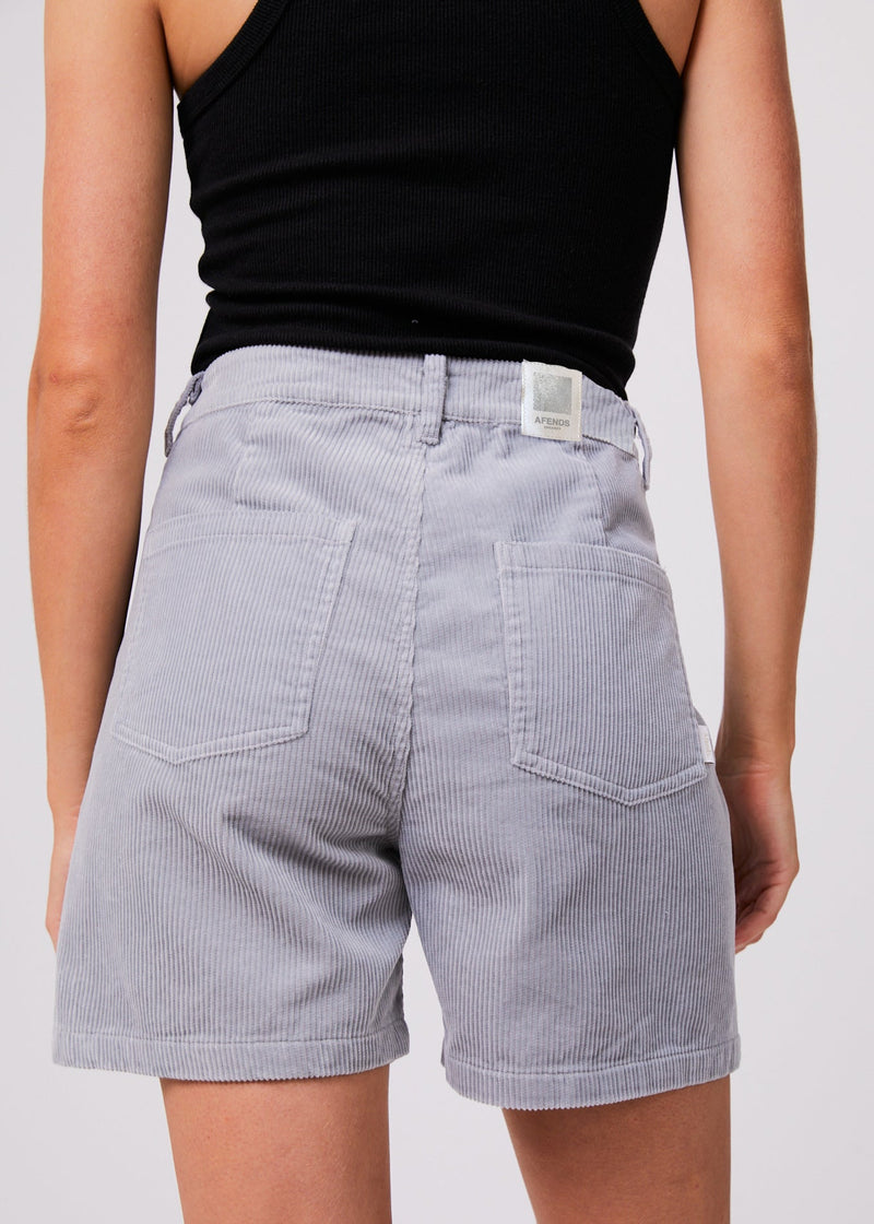 BNWT - Afends Attention Shelby Organic Corduroy Shorts / Grey