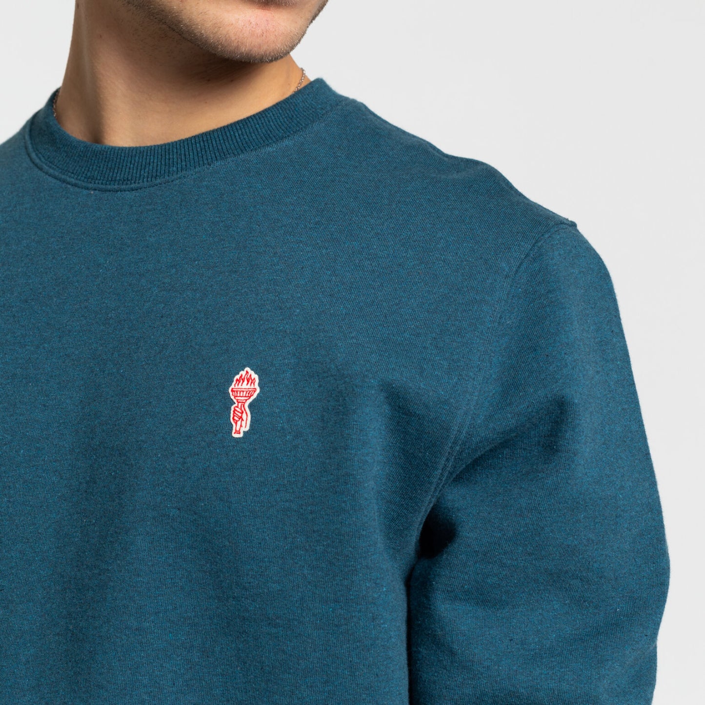 BNWT - Revolution Evergreen Crewneck / Petrol Blue